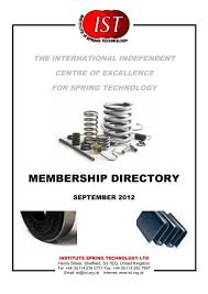 You can contact us if you are interested to have business with us. Ist Member Directory The Institute Of Spring Technology