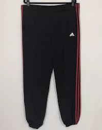 Black And Red Adidas Joggers Adidas Tapered Jogger Track Pants 2xl Black Red 3s New Nwot Ebay Joggers Track Pants Tapered Joggers Black And Red