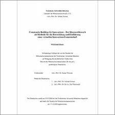 An ole db error has occurred. Community Building For Innovations Der Ideenwettbewerb Als Methode Fur Die Entwicklung Und Einfuhrung Einer Virtuellen Inn