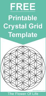Flower Of Life Crystal Grid Meaning Free Crystal Grid Template Ethan Lazzerini Crystals Healing Grids Crystal Grid Flower Of Life