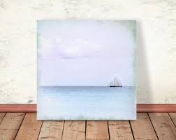 Restliche bilder in der fotogalerie: Maritimes Himmel Meer Bild Auf Holz Leinwand Print Segelboot Nordsee Ostsee Shabby Chic Vintage Style Handmade Kaufen