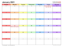 Choose any template from here which you like the most, making a calendar of any type becomes a lot easier when you have a template downloaded in your computer. January 2021 Calendar Templates For Word Excel And Pdf