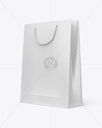 Matte Paper Shopping Bag Mockup Half Side View In Bag Sack Mockups On Yellow Images Object Mockups Bag Mockup Paper Shopping Bag Mockup Free Psd
