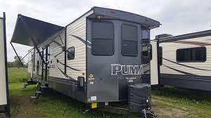 Our list of the 10 best travel trailers with 2 bedrooms inculdes some awesome 2 bedroom floor plans. 2018 Puma 39bht 2 Bedroom Park Model Trailer Camp Out Rv In Stratford Park Model Trailer Park Models Park Model Rv