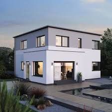 Kleine Stadtvilla Neubau Modern Mit Flachdach Architektur Erker Anbau Im Bauhausstil Einfamilienhaus Bauen I Einfamilienhaus Moderne Einfamilienhauser Haus