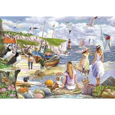 What to consider when choosing beach scene puzzles. House Of Puzzles Sea Shore Breezes Big 500 Jigsaw