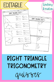 Right Triangle Trigonometry Quizzes Right Triangle Trigonometry Geometry High School