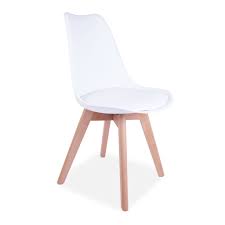 What kind of fabric is best for dining room chairs? Set Of Four White Tulip Pyramid Cushioned Dining Chairs With Beech Style Solid Wood Legs