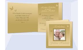 Goldene hochzeit ideen, spiele, vordrucke, einladung vorlagen und. Einladungskarte Goldene Hochzeit Klappkarte Gold