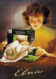 Anonym Elna Year 1946 Vintage Advertising Art Art Deco Artwork Art And Craft Design