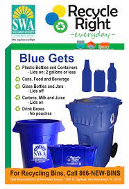 As much as 70% of household waste can be recycled but not all of it can go in the blue bin. Recycling At Home Solid Waste Authority Of Palm Beach County Fl