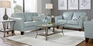 Livorno Aqua Leather 2 Pc Living Room Rooms To Go Living Room Leather Leather Couches Living Room Couches Living Room
