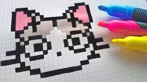 Resultat de recherche d images pour pixel art facile. Handmade Pixel Art How To Draw Kawaii Cat Pixelart Youtube