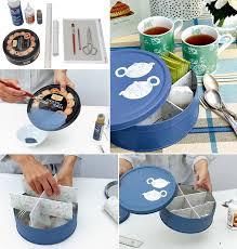 How To Make Cookie Tin Box For Tea Bags Diy Crafts Handimania Diy Tea Bags Tea Diy Cookie Tins