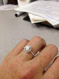 My 1 35 Kt Floating Halo Engagement Ring Weddingbee Floating Halo Engagement Ring Engagement Ring Carats Wedding Rings Halo