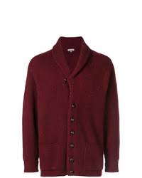Men's cashmere wool blend gilets sweater relax fit v neck vest sleeveless knit button cardigan. Burgundy Shawl Cardigans For Men Lookastic