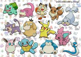 Sorry, you can't save from embroidery library. Pokemons Embroidery Designs Pack Collection Of 15 Www Embroidery Design