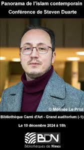 Conférence proposée par Steven Duarte, agrégé d'arabe et docteur de l'École  Pratique des Hautes Études en islamologie, Maître de conférences à  l'Université Sorbonne Paris Nord et spécialiste des réformismes dans  l'islam contemporain.