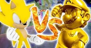 Golden Mario Vs Super Sonic Battles Comic Vine Super Smash Bros Brawl Sonic Mario