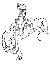 So take it slow, get on horse time and explore the world of coloring. Horse Coloring Page Cowgirl On Bucking Horse Horse Coloring Pages Horse Coloring Bucking Horse