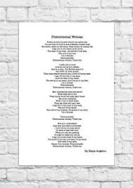 Maya angelou has died at the age of 86. Phenomenal Woman By Maya Angelou Poem A4 Size Ebay