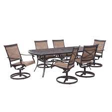 Constructed with fsc certified timber; Hampton Bay Covina 7 Piece Aluminum Outdoor Dining Set In Good Conditions Kx Real Deal Auction Tools Housewares Appliances And More Inver Grove Hts Auction K Bid