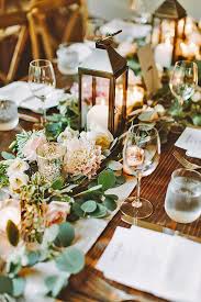 42 Romantic Rustic Wedding Lanterns Wedding Forward Wedding Table Settings Wedding Table Greenery Wedding Centerpieces