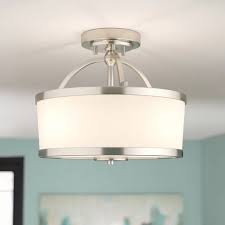 Camacho 2 Light 13 Unique Statement Drum Semi Flush Mount Flush Mount Lighting Semi Flush Mount Lighting Flush Mount Ceiling Lights