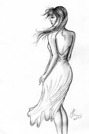 Art Woman Art Pencil Drawing Black And White Pictures Woman In A White Dress Pencil Drawing By Iambuni Art Windyday Whitedress Pen Art Artsket Beautiful Sketches Pencil Drawings Of Girls Pencil Drawings