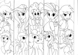 Apple Jack Fluttershy Pinkie Pie Rarity Rainbow Dash Coloring Pages For Girls My Little Pony Coloring Coloring Pages Inspirational