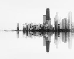 Black And White Cityscape Cartoon Photography Of The Chicago Skyline Sound Wave Wall Art Print Black And White Minimalist In 2020 Abstract Photographs Chicago Canvas Art Black And White Landscape
