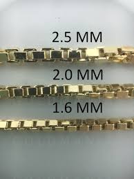 14k gold box chain 20 inch. 14k Yellow Gold Box Chain Necklace 18 24 1 6mm 2mm Etsy