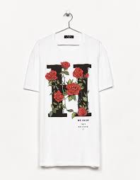 Romantic Print T Shirt Discover This And Many More Items In Bershka With New Products Every Week Pakaian Kaos Jaket