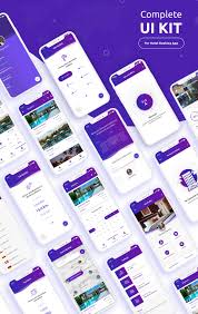 Build your hotel room reservation & apartment rental mobile app for free to delight your guest quick and easy. Complete Ui Kit Hotel Booking App Creative Photoshop Templates Creative Market