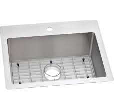 Elkay hand sink, 18x15 oa, 14x10x5 bowl, faucet, 18 ga 300 series ss, nsf features: Elkay Ectsr25229tbg1 Crosstown 25 Drop In Build Com