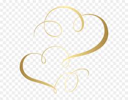 Wedding heart stock photos and images. Two Hearts Clipart Wedding Clip Art Freeuse Download Two Golden Heart Png Transparent Png Vhv