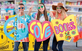 Celebrate Reading With Our New Spring Theme When Books Flower Children And Some Great 60s In 2020 Scholastic Book Fair Fair Theme Book Fair