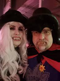 Decorated hall for children's Halloween party