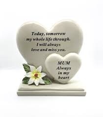 Thought of you ty103 heart shaped memorial for dad. Heart With Flowers Grave Ornament This That Gifts Ireland