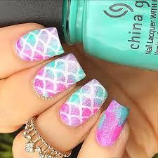 Uñas de gelish para niñas de unicornio. Mermaid Nails Unas De Sirena Unas De Gel Bonitas Manicura De Unas
