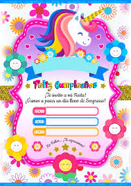 Tarjetas de unicornio de cumpleaños para niña gratis para editar, personalizar, imprimir con excelente resolución de imagen, podes crear y armar online tu propia invitación de cumpleaños con texto personalizado. Invitacion Unicornio Arcoiris Flores Invitacion De Unicornio Fiestas De Cumpleanos Unicornio Invitaciones Unicornio