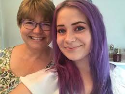 Shock as teacher suffers stroke... now her daughter will shave off her  PURPLE hair for charity