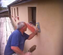 While applying plaster is a highly technical process that is usually best . Through Coloured Exterior Wall Render Never Paint Again