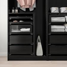 I have bought an ikea (pax) wardrobe with doors. Komplement Drawer With Glass Front Black Brown 75x58 Cm Ikea