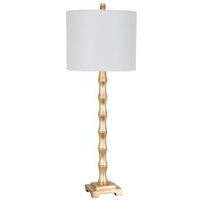 Base with crackled blue glaze; Bamboo Buffet Table Lamp Gold Includes Led Light Bulb Opalhouse Target