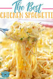 The Best Chicken Spaghetti Recipe Recipe Cheesy Chicken Spaghetti Chicken Spaghetti Recipes Recipes