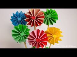 Como Hacer Flores De Papel De Acordeon De Dos Colores Youtube