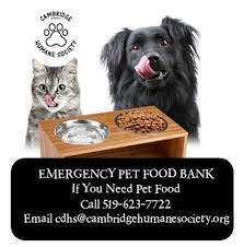 Pet food banks in canada 2021. Emergency Pet Food Bank The Cambridge District Humane Society