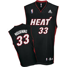 Alonzo Mourning Road Jersey Miami Heat 33 Black Nba Jersey