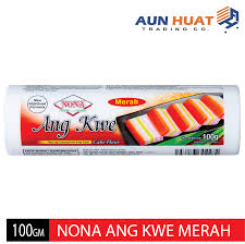 Ambil sebuah bekas masukkan tepung beras, tepung hoen kwe, tepung ubi, garam dan air pandan, adun rata dan masukkan air kapur dan kacau rata. Nona Ang Kwe Hoen Kwe 100gm Merah New Pgmall